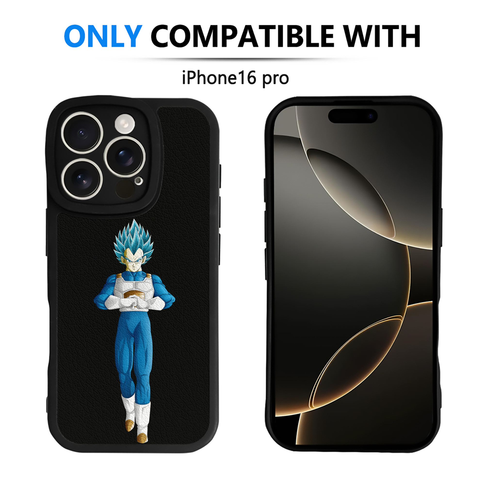 （画像用） ドラゴンボール ベジータ四世（Bejīta Yonsei）DRAGON BALL Vegeta IV 【iPhone 16シリーズ対応】シリコンスマホケース（レザー調） 材質：シリコン